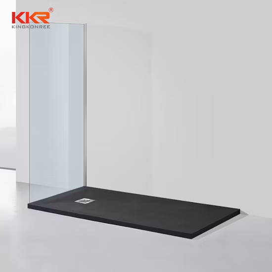 Hondao 60*36 인치 친환경 인공 석재 샤워 분지 단단한 표면 샤워 트레이